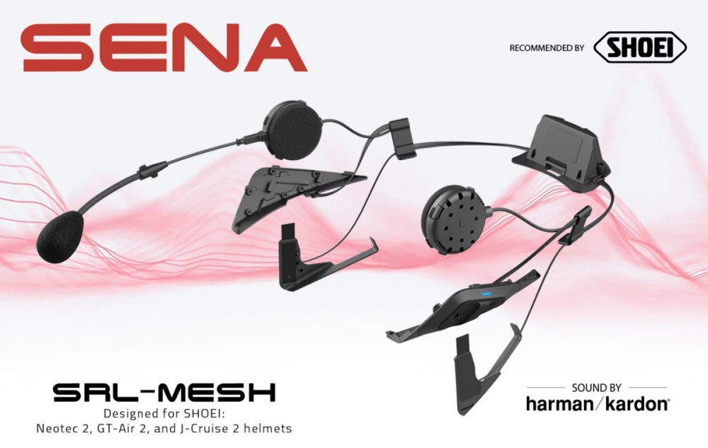 Toppmodell Mesh-kommunikasjon for integrering i Shoei hjelmer.