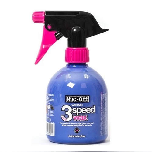 Rask og enkel Spray voks fra Muc-Off for høy glans og beskyttende vannavstøtende effekt.